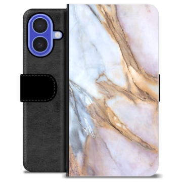 iPhone 16 Premium Schutzhülle mit Geldbörse - Eleganter Marmor
