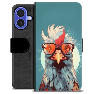 iPhone 16 Premium Schutzhülle mit Geldbörse - Huhn