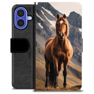 iPhone 16 Premium Schutzhülle mit Geldbörse - Pferd