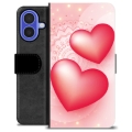 iPhone 16 Premium Schutzhülle mit Geldbörse - Liebe