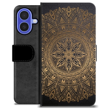 iPhone 16 Premium Schutzhülle mit Geldbörse - Mandala