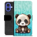 iPhone 16 Premium Schutzhülle mit Geldbörse - Panda