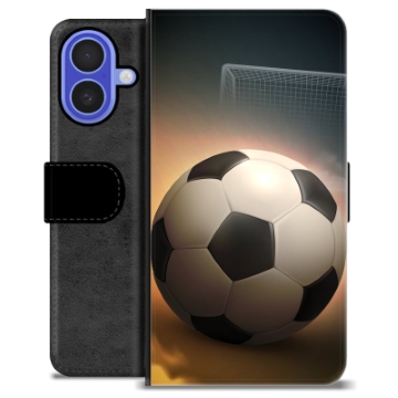 iPhone 16 Premium Schutzhülle mit Geldbörse - Fußball