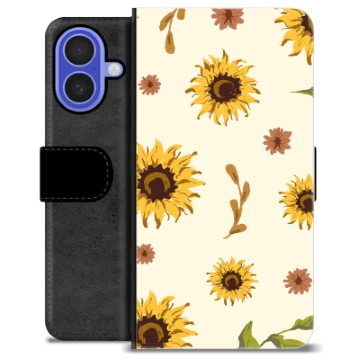 iPhone 16 Premium Schutzhülle mit Geldbörse - Sonnenblume