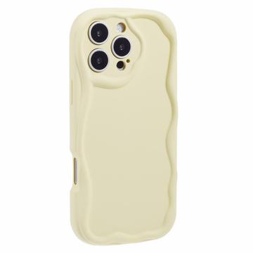 iPhone 16 Pro Candy Color Wavy TPU Hülle - gelb