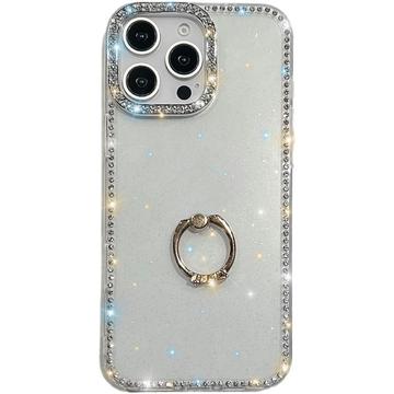 iPhone 16 Pro CrystalGlow Hybrid Hülle mit Ringhalterung - Durchsichtig