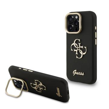 iPhone 16 Pro Guess Grained 4G Logo Standkamera-Rahmengehülle