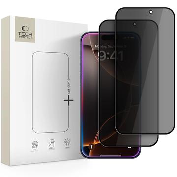 iPhone 16 Pro Max/17 Pro Max Tech-Protect Glas Spy+ Privacy Panzerglas - 2 Stk. - Schwarz