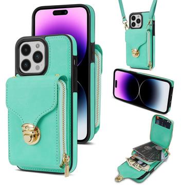 iPhone 16 Pro Max Alles-in-einem-Hülle mit Brieftasche und Armband - Mint