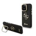 iPhone 16 Pro Max Guess Grained 4G Logo Standkamera-Rahmengehülle