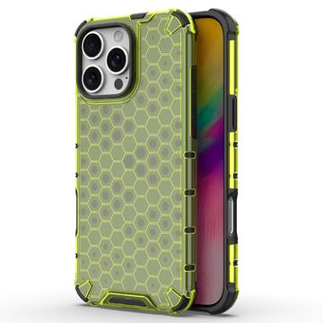 iPhone 16 Pro Max Honeycomb Armored Hybrid Hülle - Grün