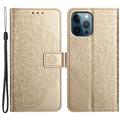iPhone 16 Pro Max Mandala Serie Wallet Hülle - Gold