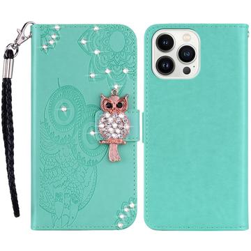 iPhone 16 Pro Max Eule Strass Wallet Hülle - Zyan