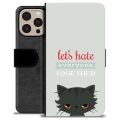 iPhone 16 Pro Max Premium Schutzhülle mit Geldbörse - Böse Katze