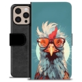 iPhone 16 Pro Max Premium Schutzhülle mit Geldbörse - Huhn