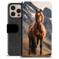iPhone 16 Pro Max Premium Schutzhülle mit Geldbörse - Pferd
