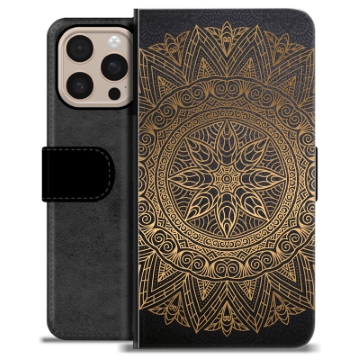 iPhone 16 Pro Max Premium Schutzhülle mit Geldbörse - Mandala