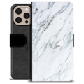 iPhone 16 Pro Max Premium Schutzhülle mit Geldbörse - Marmor