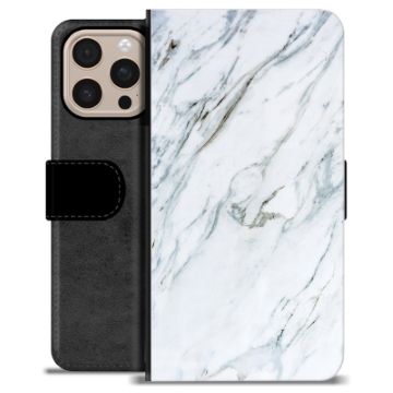 iPhone 16 Pro Max Premium Schutzhülle mit Geldbörse - Marmor