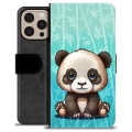 iPhone 16 Pro Max Premium Schutzhülle mit Geldbörse - Panda