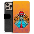 iPhone 16 Pro Max Premium Schutzhülle mit Geldbörse - Skelett Sommer
