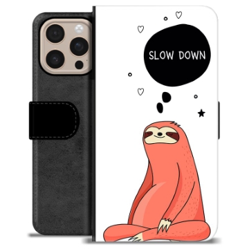 iPhone 16 Pro Max Premium Schutzhülle mit Geldbörse - Slow Down