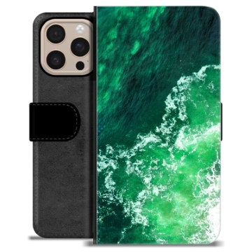 iPhone 16 Pro Max Premium Schutzhülle mit Geldbörse - Wellen