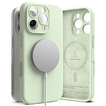 iPhone 16 Pro Max Ringke Liquid Silicone MagSafe Hülle - Weiche Minze