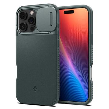 iPhone 16 Pro Max Spigen Optik Armor Mag Hülle - Abgrundgrün