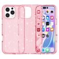 iPhone 16 Pro Max Stylish Glitter Serie Hybrid Hülle - Rosa