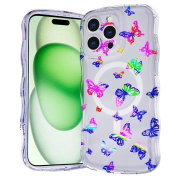 iPhone 16 Pro Max Wave-Edge Laser Glitter MagSafe Hülle