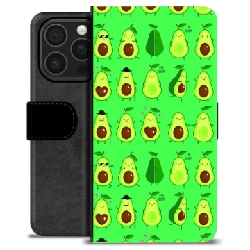 iPhone 16 Pro Premium Schutzhülle mit Geldbörse - Avocado Muster