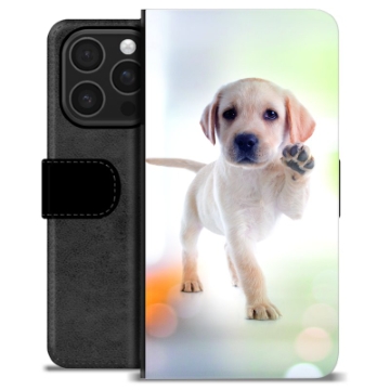 iPhone 16 Pro Premium Schutzhülle mit Geldbörse - Hund