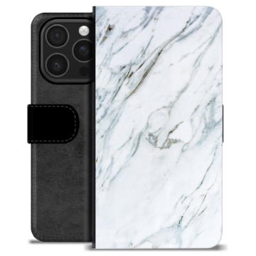 iPhone 16 Pro Premium Schutzhülle mit Geldbörse - Marmor