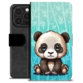 iPhone 16 Pro Premium Schutzhülle mit Geldbörse - Panda