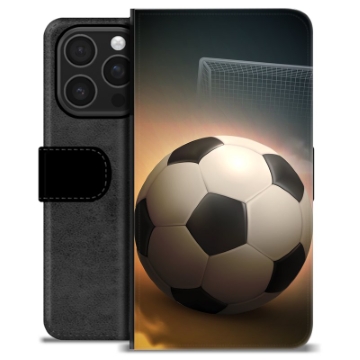 iPhone 16 Pro Premium Schutzhülle mit Geldbörse - Fußball