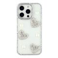 iPhone 16 Pro Glitzernde Liebe und Perle Hybridhülle