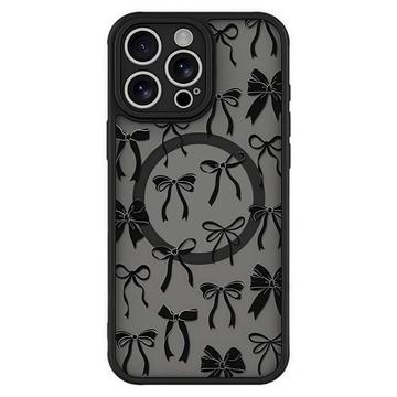 iPhone 16 Pro Stylish Magnetische Schutzhülle - Schwarze Schleifen