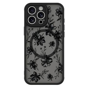 iPhone 16 Pro Stilvolle magnetische Schutzhülle - Tinte Blumen