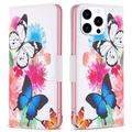 iPhone 16 Pro Wonder Serie Wallet Hülle - Schmetterlinge