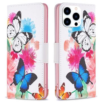 iPhone 16 Pro Wonder Serie Wallet Hülle - Schmetterlinge