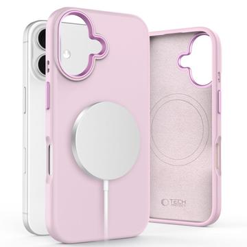 iPhone 16 Tech-Protect Silicone Pure Hülle - MagSafe kompatibel - Rosa Perle