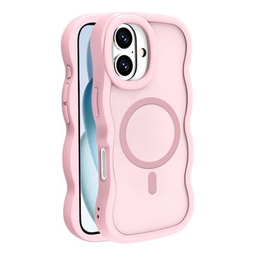 iPhone 16 Wellenkante Magnetische Hybridhülle - Rosa