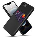 iPhone 16e KSQ Hülle mit Kartenhalter - Schwarz