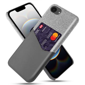 iPhone 16e KSQ Hülle mit Kartenhalter - Grau