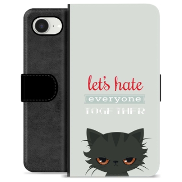 iPhone 16e Premium Schutzhülle mit Geldbörse - Böse Katze
