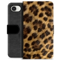 iPhone 16e Premium Schutzhülle mit Geldbörse - Leopard
