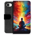iPhone 16e Premium Schutzhülle mit Geldbörse - Meditation