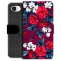 iPhone 16e Premium Schutzhülle mit Geldbörse - Vintage Blumen