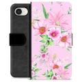 iPhone 16e Premium Schutzhülle mit Geldbörse - Aquarell Blumen